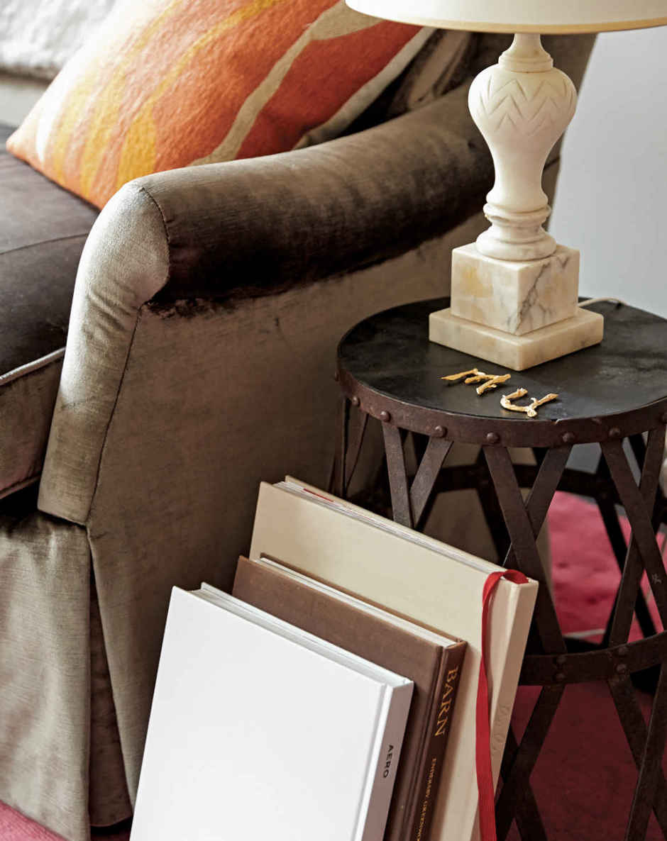 AN ELEPHANT STOOD HERE. This Elephant Table, designed by Mark Sage, is modeled after those you see at the circus.