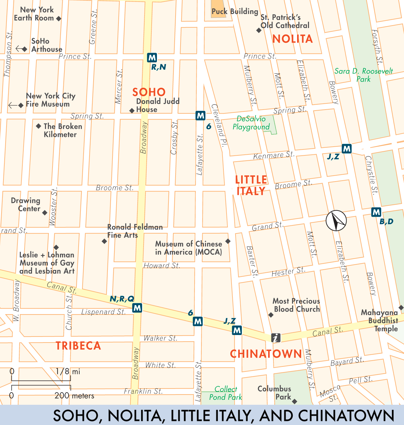 SoHo, NoLIta, Little Italy, and Chinatown