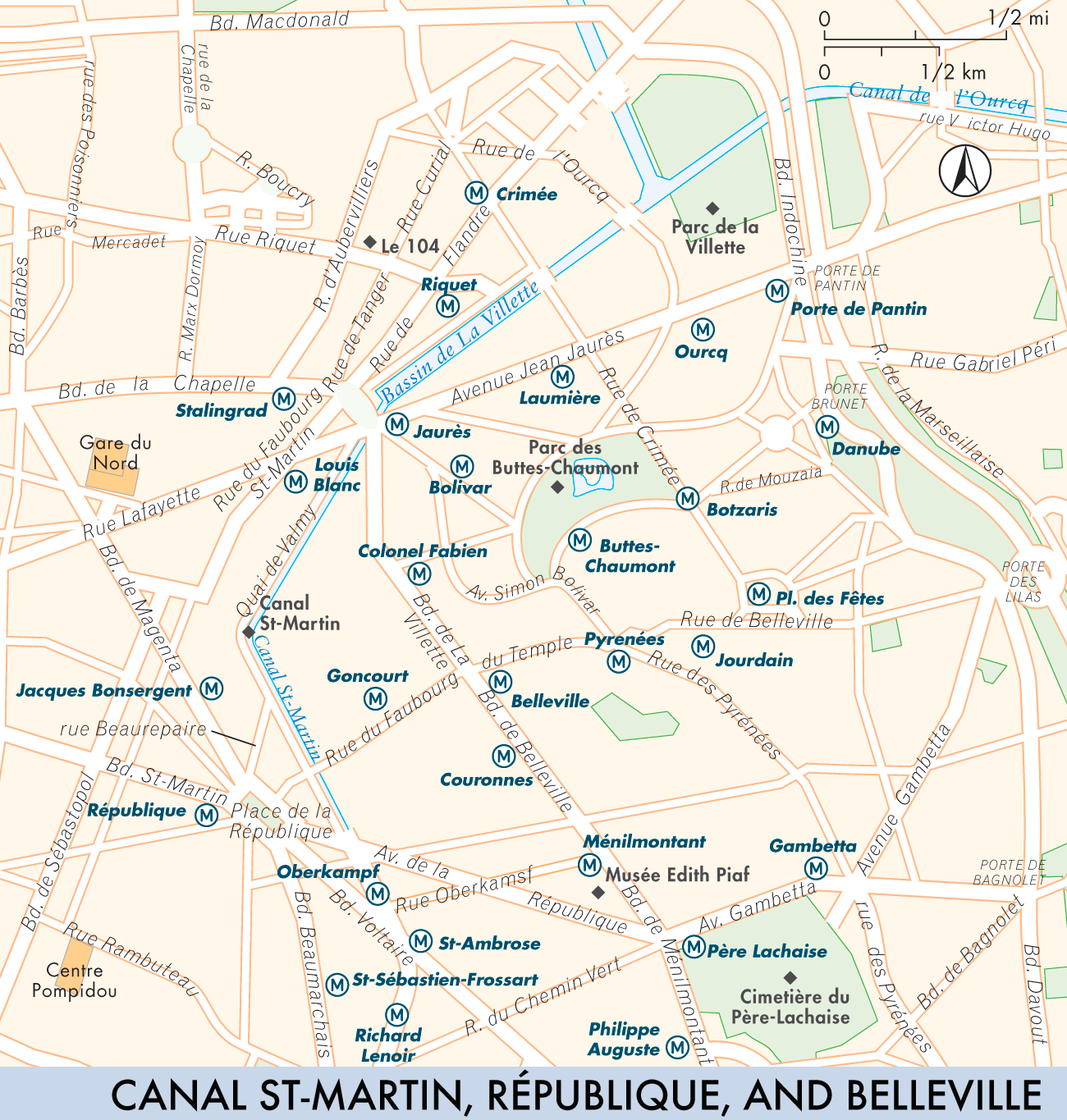 Canal St-Martin, République, and Belleville