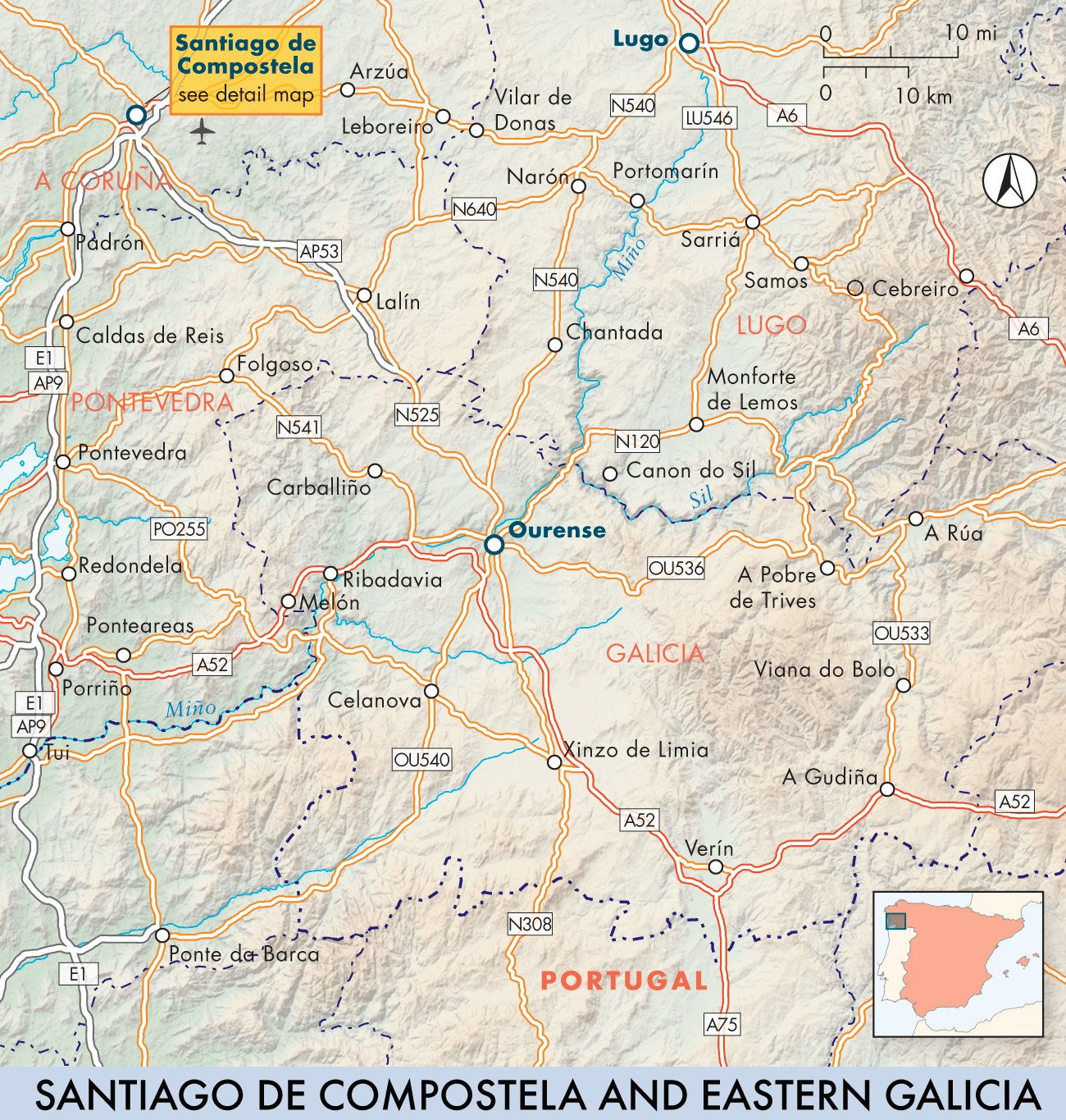 Santiago de Compostela and Eastern Galicia